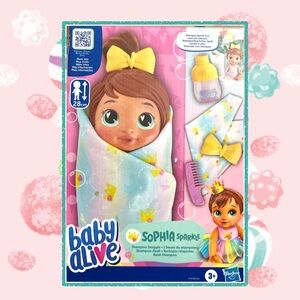 👼🏼🆕👼🏼 Baby Alive Shampoo Snuggle Sophia Sparkle Doll